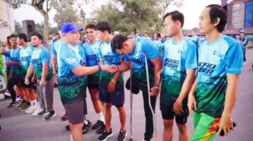 Difabel Bangga Lari Bareng Kapolda Riau di ROAD TO Bhayangkara RUN 2026